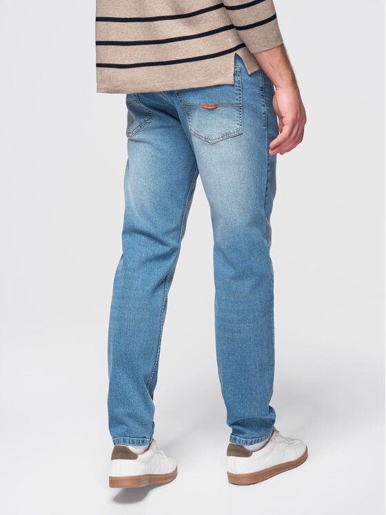 Ombre Ombre Jeansy OM-PADP-0255 Niebieski Slim Fit