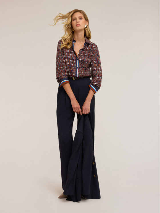 Motivi Motivi Koszula 5204Q000874N0Z4 Bordowy Regular Fit