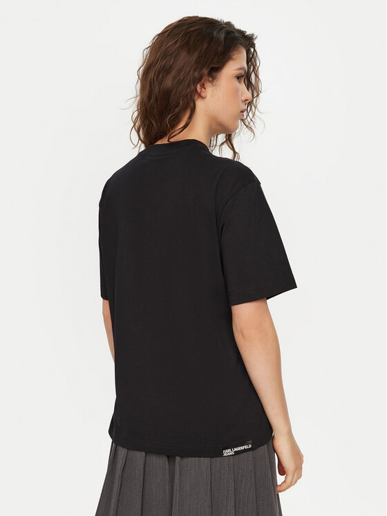 Karl Lagerfeld Jeans Karl Lagerfeld Jeans T-shirt A1W17032 Crna Relaxed Fit