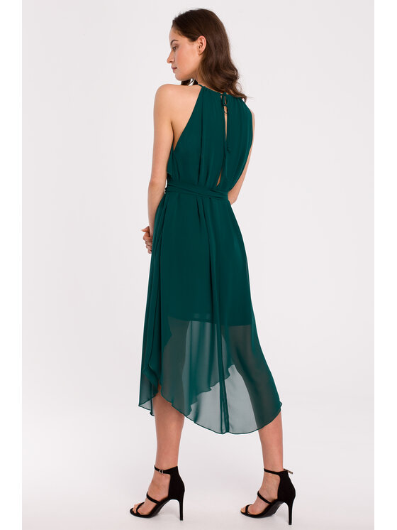 Makover Makover Abito da sera K137 Verde Regular Fit
