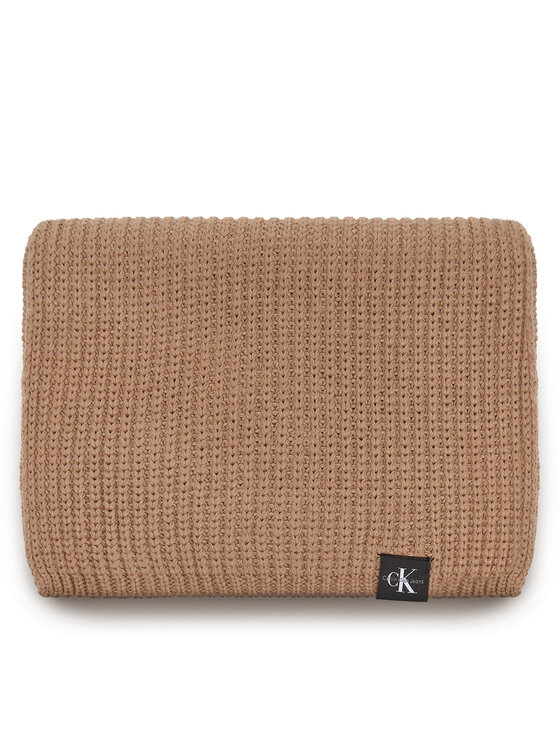 Calvin Klein Jeans Calvin Klein Jeans Set čiapka a šál Monogram Rib Scarf Beanie Set IU0IU00638 Hnedá