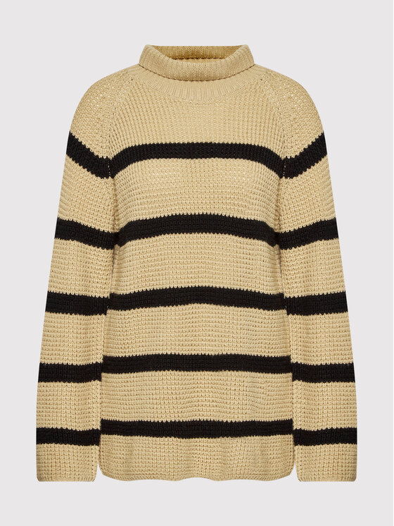 Custommade Custommade Džemper Talna Stripes 999212319 Bež Relaxed Fit