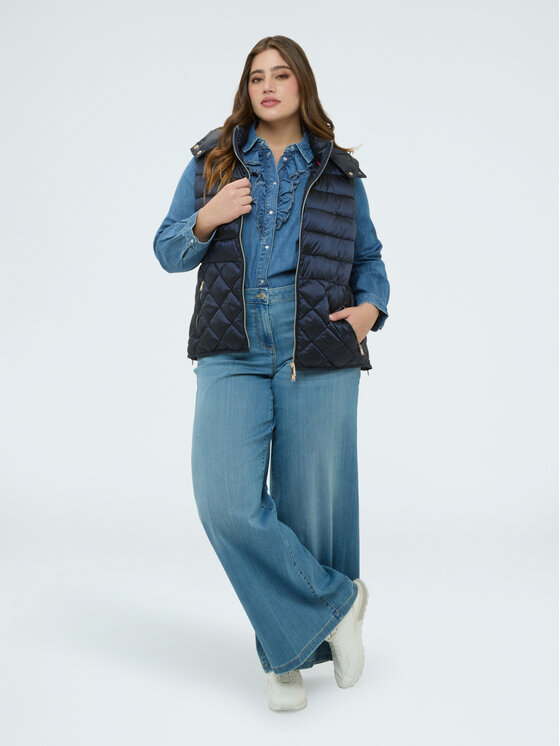 Fiorella Rubino Fiorella Rubino Bezrękawnik F027L000062N034 Niebieski Regular Fit