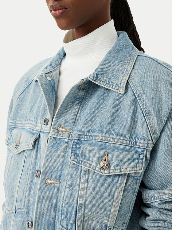 Calvin Klein Jeans Calvin Klein Jeans Džinsinė striukė LV047G726G Šviesiai mėlyna Boxy Fit