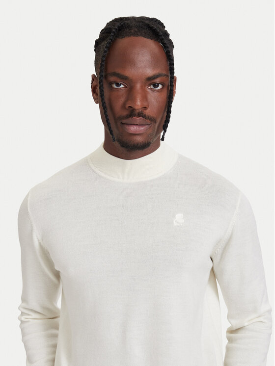 KARL LAGERFELD KARL LAGERFELD Golf 655002 564399 Beżowy jasny Regular Fit