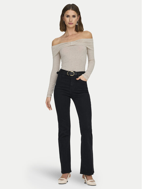 ONLY ONLY Μπλουζάκι Fayola 15339435 Μπεζ Slim Fit