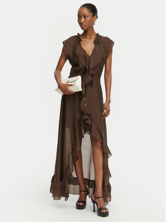 Guess Guess Coctailkleid W6GK87 W2111 Dunkelbraun Regular Fit