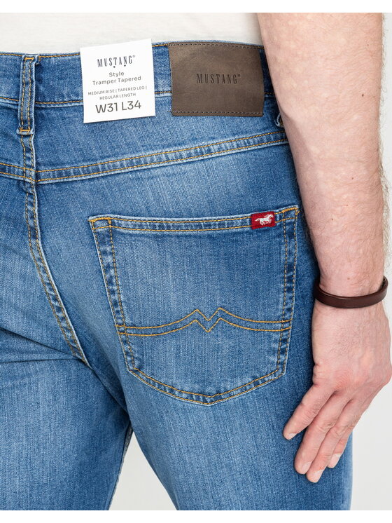 Mustang Mustang Jeansy Style Tramper Tapered Niebieski Slim Fit