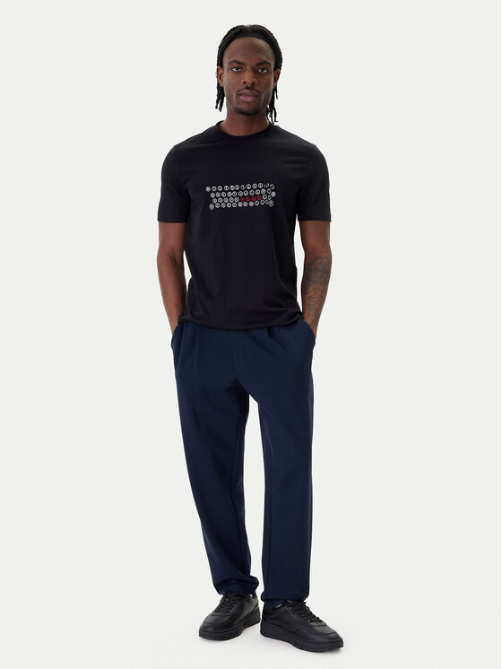 HUGO HUGO Тишърт Deyss 50553755 Черен Regular Fit