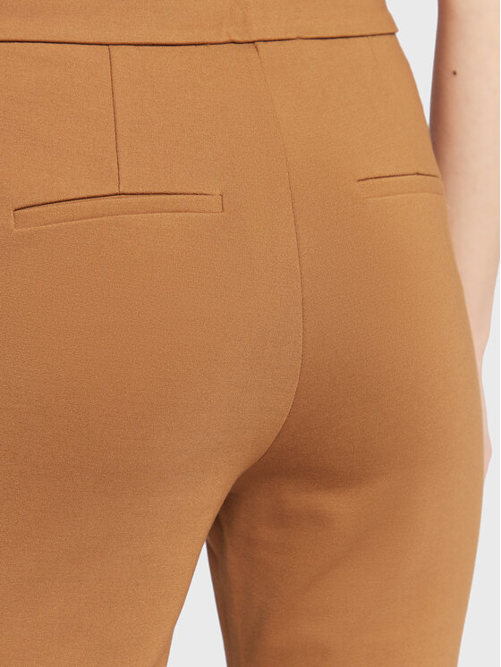 Max Mara Leisure Max Mara Leisure Παντελόνι υφασμάτινο Ariano 37861626 Καφέ Straight Fit