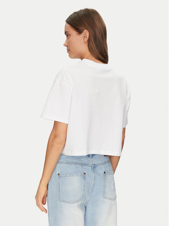 Karl Kani Karl Kani T-Shirt 6137873 Biały Cropped Fit