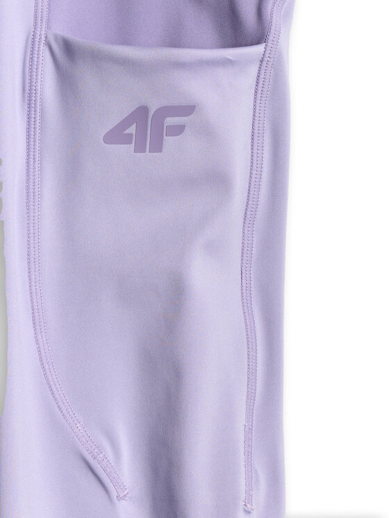 4F 4F Legginsy SOLAR PUNK Fioletowy Slim Fit