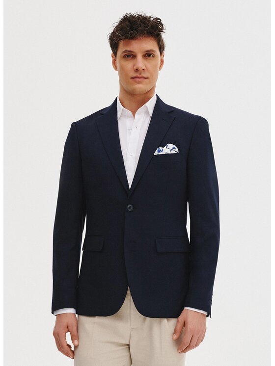 Pako Lorente Pako Lorente Marynarka P25BN-3X-003 Granatowy Slim Fit