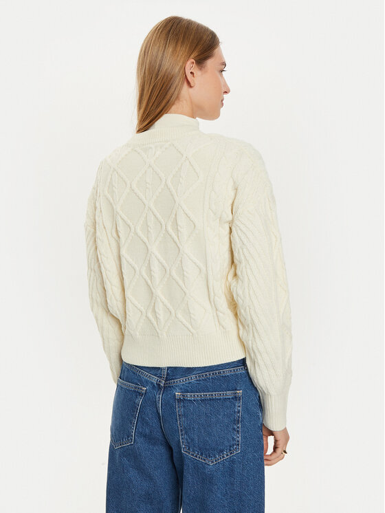 Wrangler Wrangler Πουλόβερ 112356472 Εκρού Regular Fit