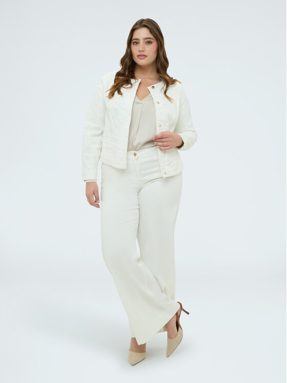 Fiorella Rubino Fiorella Rubino Giacca di transizione R401T001266N011 Bianco Boxy Fit