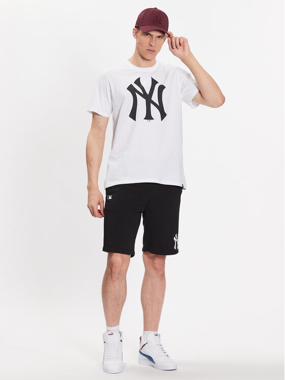 47 Brand 47 Brand Тишърт MLB New York Yankees Imprint 47 Echo Tee BB017TEMIME544103WW Бял Regular Fit