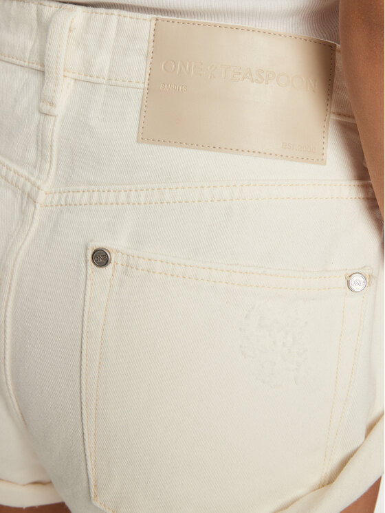One Teaspoon One Teaspoon Дънкови шорти Bandits 26804 Екрю Regular Fit