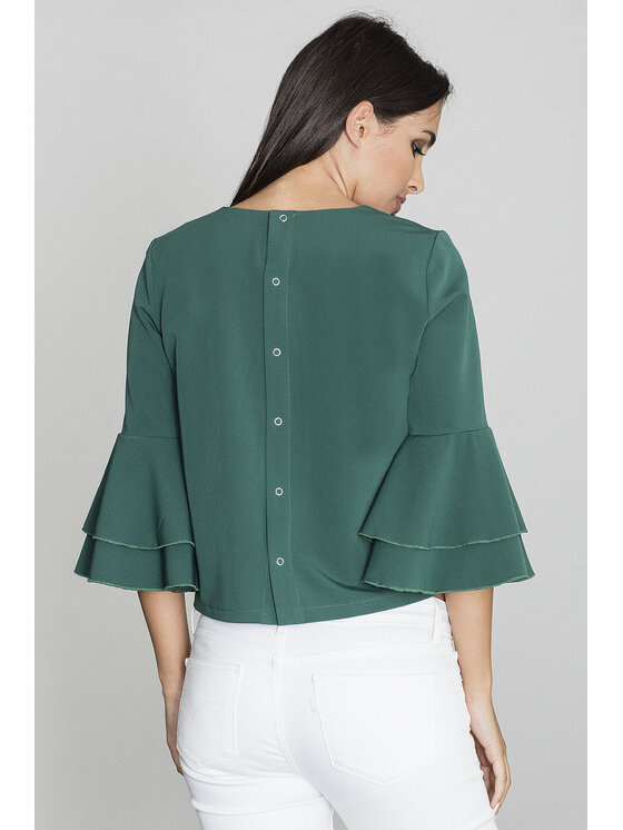 FIGL FIGLFIGL Blusa M565 Verde Regular Fit