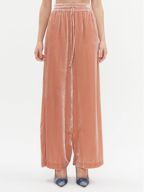 TWINSET TWINSET Hlače iz tkanine 232TT2202 Roza Relaxed Fit