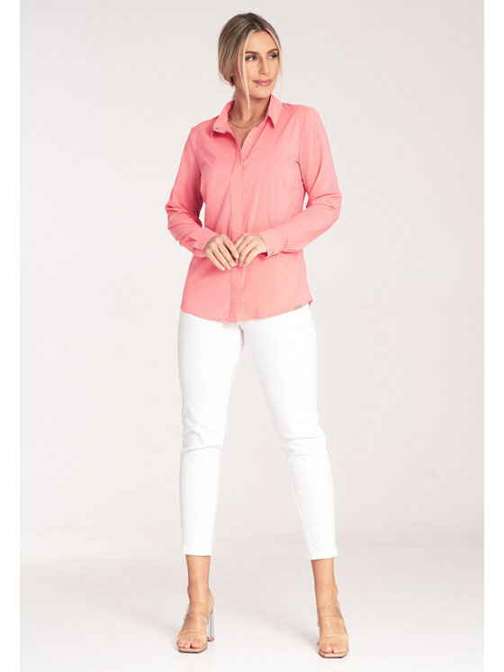 FIGL FIGL Koszula M1068 Koralowy Regular Fit