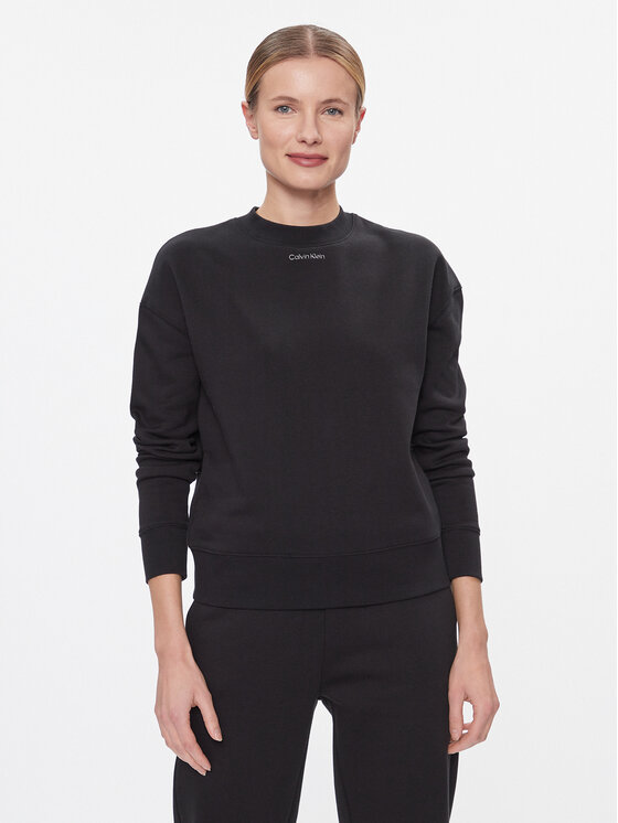 Calvin Klein Mikina Metallic Micro Logo Sweatshirt K20K206961 Čierna Regular Fit