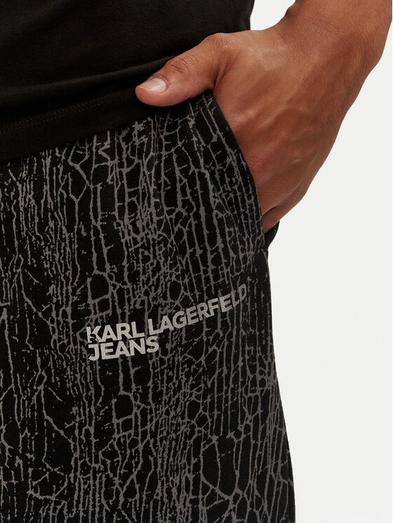 Karl Lagerfeld Jeans Karl Lagerfeld Jeans Donji dio trenerke 246D1005 Crna Regular Fit