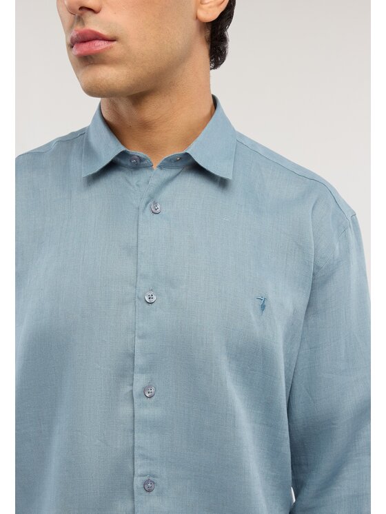 Trussardi Trussardi Koszula 5025N000032N024 Turkusowy Regular Fit