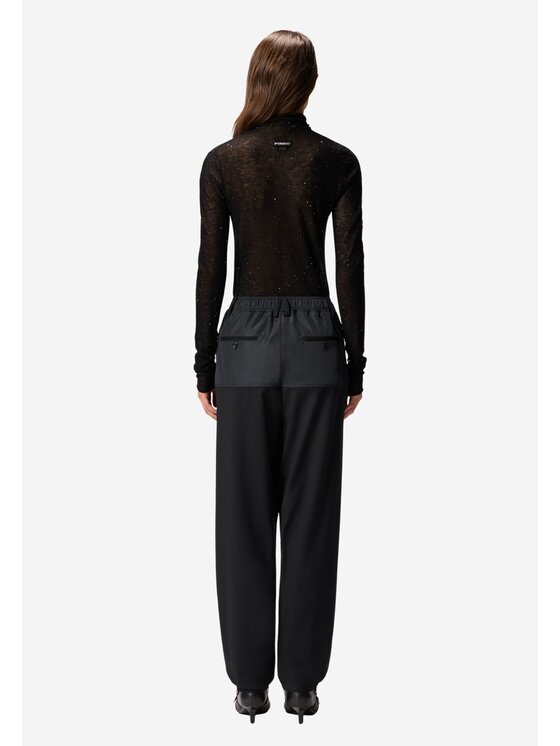 PINKO PINKO Dolcevita Moss maglia ultrafine con micropaillettes Nero Slim Fit