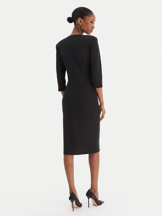 Rinascimento Rinascimento Koktejlové šaty CFC0020161002 Černá Slim Fit
