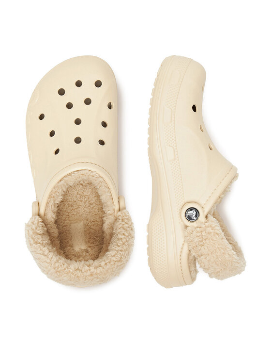 Crocs Crocs Şlapi C-BAYA LINED FUZZ STRAP CLOG 206633-11S Bej