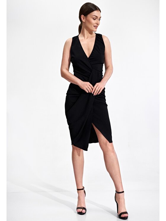 FIGL FIGL Šaty M858 Čierna Slim Fit