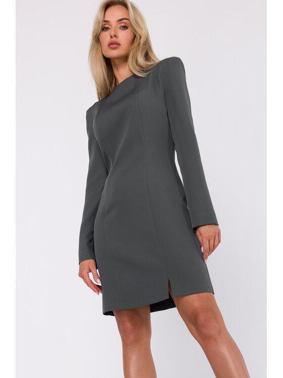 Made of Emotion Made of Emotion Koktejlové šaty M755 Zelená Modern Fit