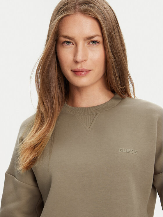 Guess Guess Bluza V3BQ16 KB3P2 Brązowy Regular Fit