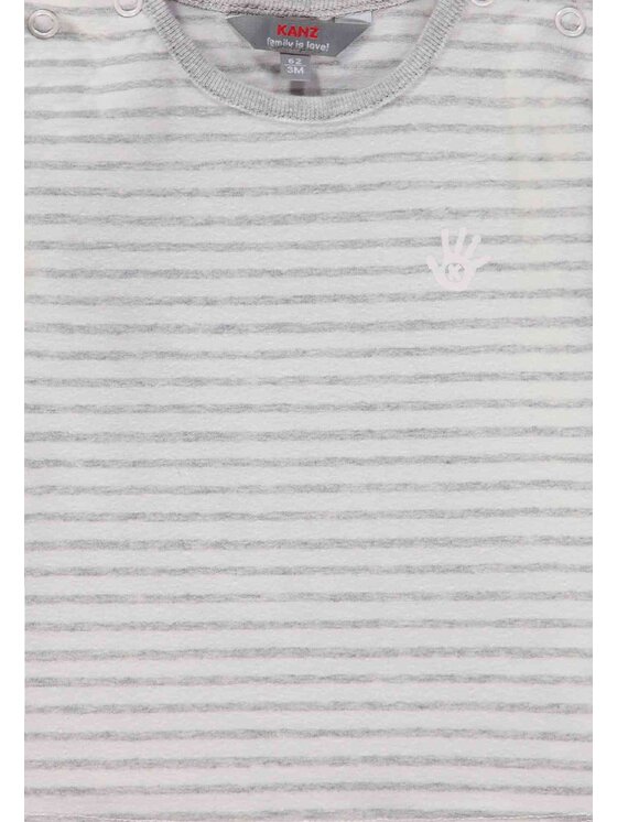 Kanz Kanz Bluzka 1846611-8095 Szary Basic Fit