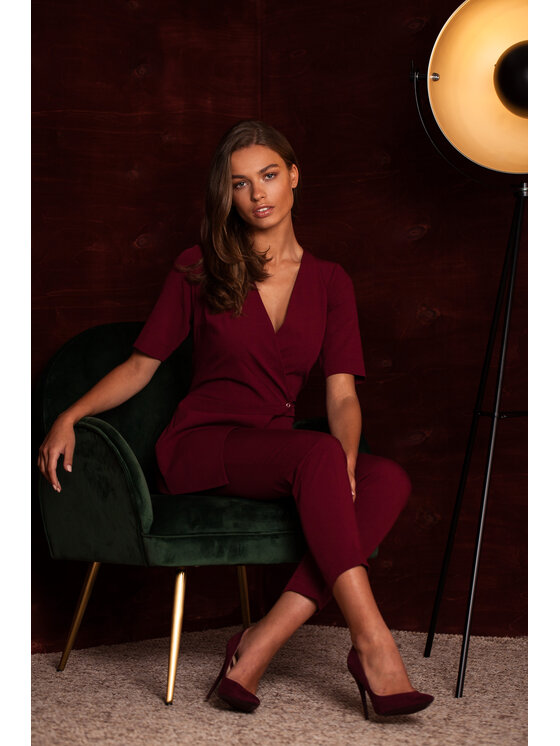 Stylove Stylove Jumpsuit S241 Bordeaux Regular Fit
