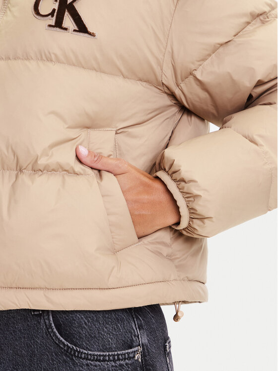 Calvin Klein Jeans Calvin Klein Jeans Daunenjacke Graphic Logo LV047D503G Beige Regular Fit