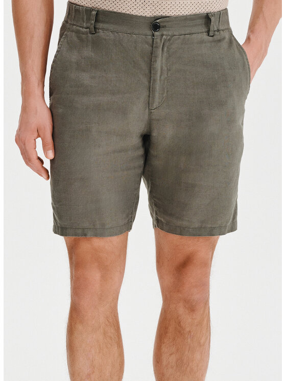 Pako Lorente Pako Lorente Szorty materiałowe P25SF-WS-002 Zielony Classic Fit