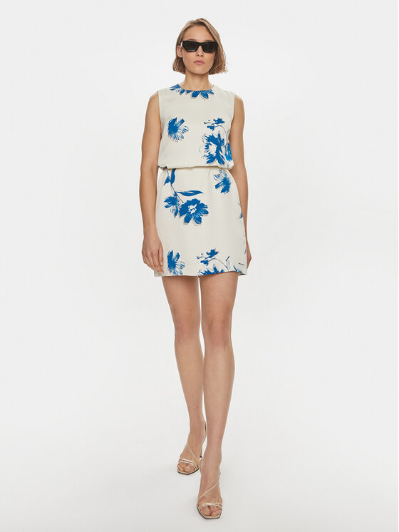 Calvin Klein Calvin Klein Vasaras kleita K20K207038 Balts Regular Fit