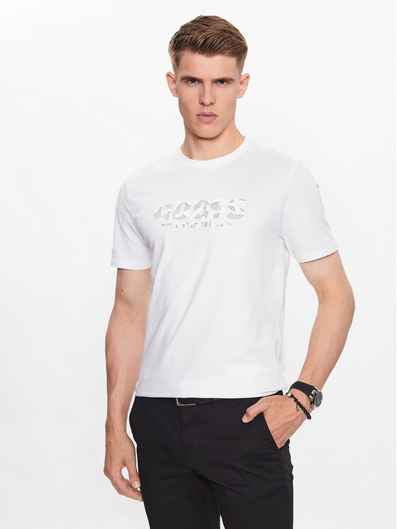 Guess T-krekls M3YI26 J1314 Balts Slim Fit