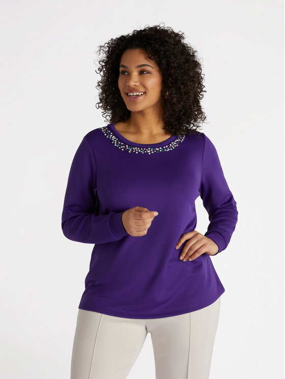 Fiorella Rubino Fiorella Rubino Felpa G868L008225N029 Viola Regular Fit