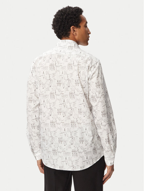 KARL LAGERFELD KARL LAGERFELD Сорочка 605000 563613 Білий Regular Fit