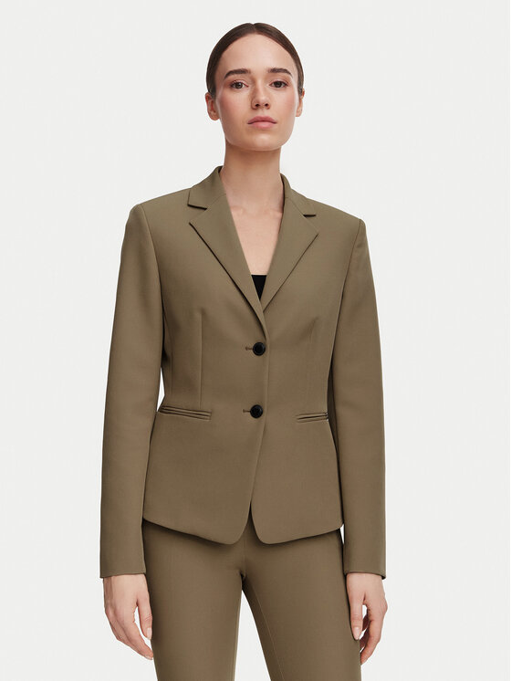 HUGO HUGO Marynarka Agonia-1 50539976 Brązowy jasny Slim Fit