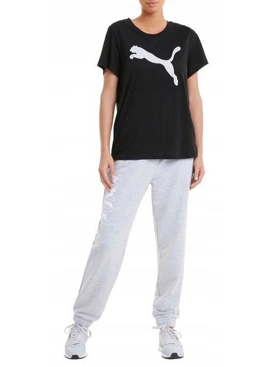 Puma Puma T-Shirt EVOSTRIPE Czarny Comfortable Fit