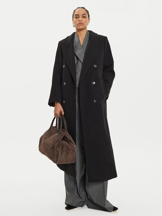 IVY OAK IVY OAK Вовняне пальто Clemence IO111135 Чорний Regular Fit