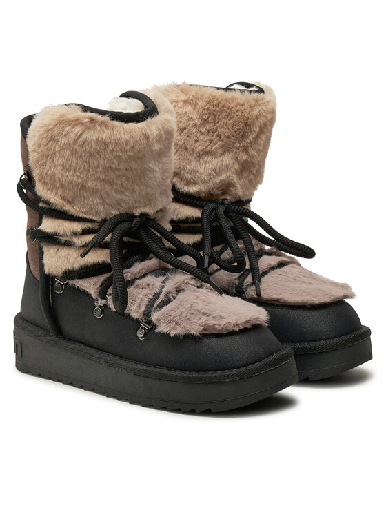 D.Franklin D.Franklin Μπότες Χιονιού Nordic Trk Fur DFSH370012 Μαύρο