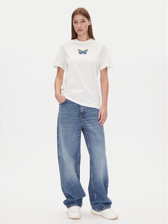 HUGO HUGO Tricou Vintage Tee 50537239 Alb Relaxed Fit