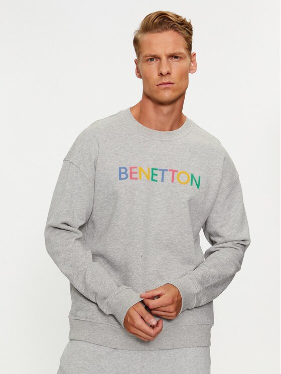 United Colors Of Benetton Bluză 3J68U100F Gri Regular Fit