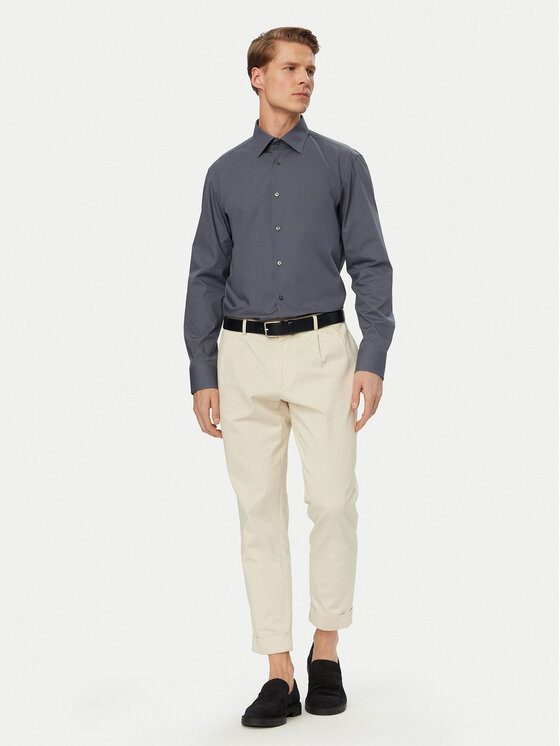 BOSS BOSS Krekls H-Hank-Kent-C1-214 50469345 Zils Slim Fit