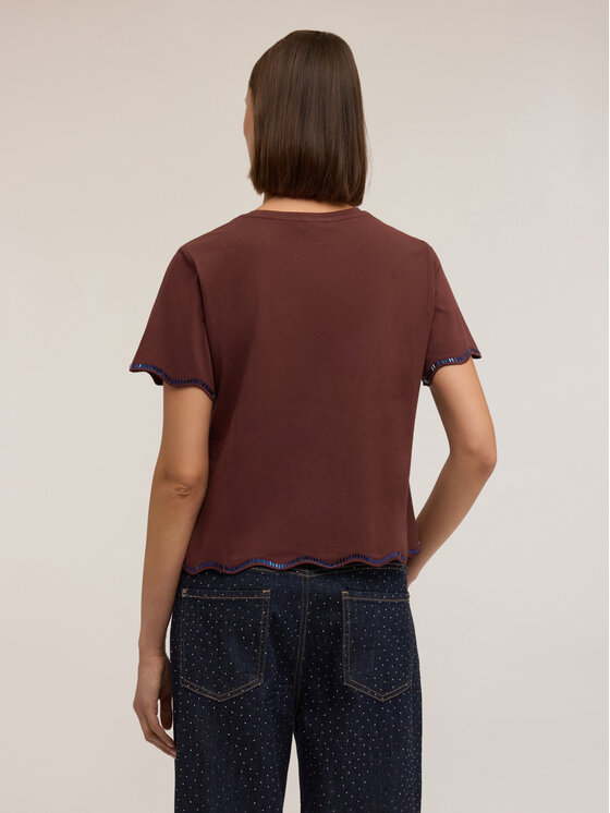 Motivi Motivi T-shirt G341W003488N022 Marrone Regular Fit