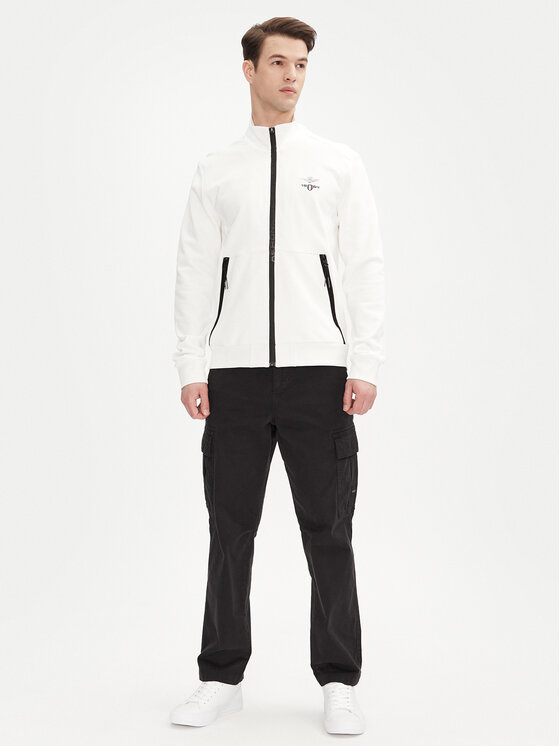 Aeronautica Militare Aeronautica Militare Majica dugih rukava 251FE1986F581 Bijela Regular Fit